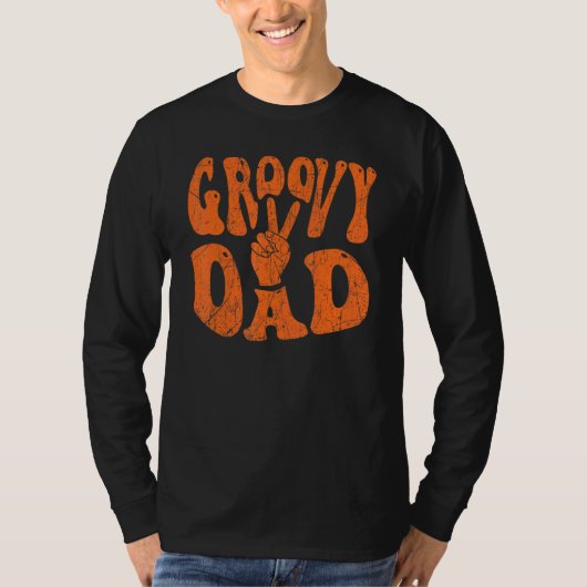 Mens Groovy Dad 70s Aesthetic Nostalgia 1970's Ret T-Shirt (Vorderseite)