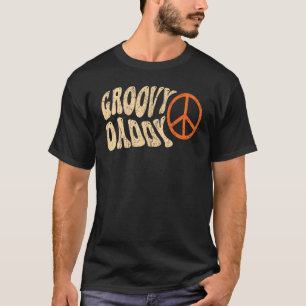 Mens Groovy Daddy 70er Ästhetische Nostalgie 1970e T-Shirt