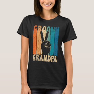 Mens Groovy Grandpa 70er Ästhetische Nostalgie der T-Shirt