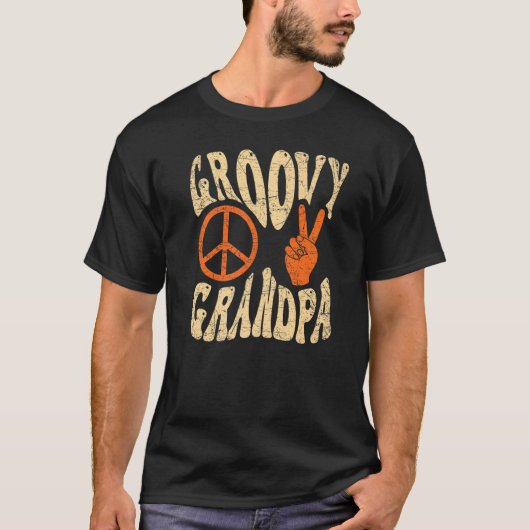 Mens Groovy Grandpa 70s Aesthetic Nostalgia 1970's T-Shirt (Vorderseite)