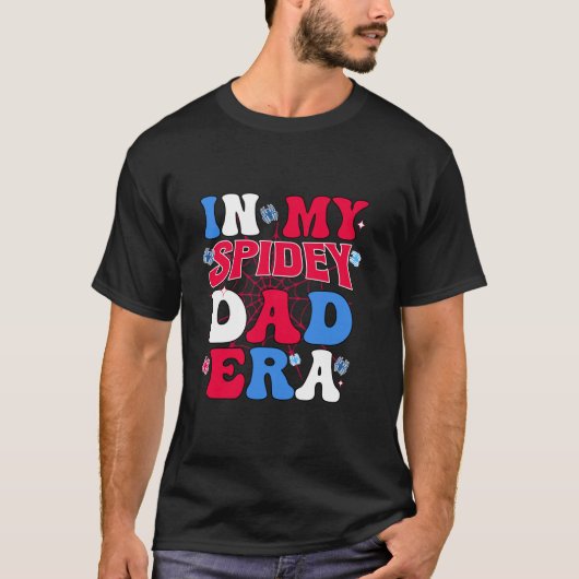 Mens Groovy Mama und Daddy Spidey Vater in meinem T-Shirt (Vorderseite)