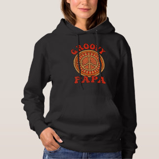 Mens Groovy Papa 70er Ästhetische Nostalgie 1970er Hoodie