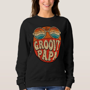 Mens Groovy Papa 70er Ästhetische Nostalgie 1970er Sweatshirt