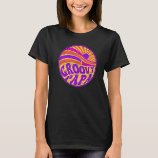 Mens Groovy Papa 70er Ästhetische Nostalgie 1970er T-Shirt