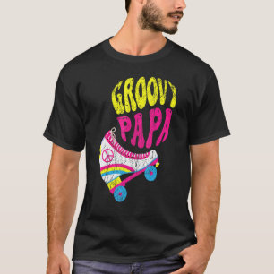 Mens Groovy Papa 70er Ästhetische Nostalgie 1970er T-Shirt