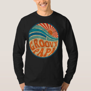 Mens Groovy Papa 70er Ästhetische Nostalgie 1970er T-Shirt