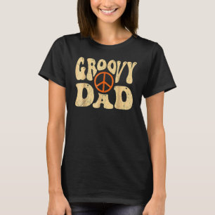 Mens Groovy Vater 70er Retro Vater 1970er T-Shirt