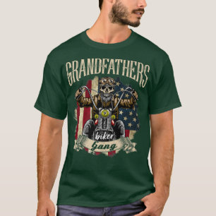 Mens Großvater Biker Gang Flag, Großvater Rette T-Shirt