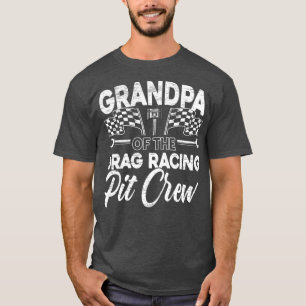 Mens Großvater der Crew für den Drag Racing Pit T-Shirt