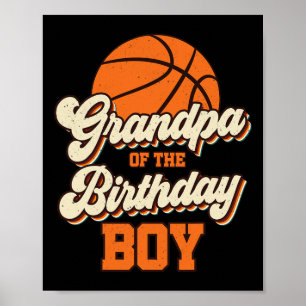 Mens Großvater des Geburtstags Boy Bysketbyll Papa Poster