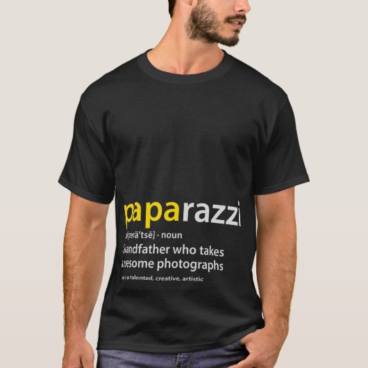 Mens Großvater Fotograf T - Shirt PAPArazzi de (Vorderseite)