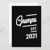 Mens Grumpa Est. 2021 Einladung (Vorne/Hinten)
