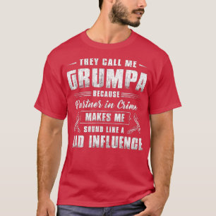 Mens Grumpa Partner in Crime Funny Großvater Vater T-Shirt