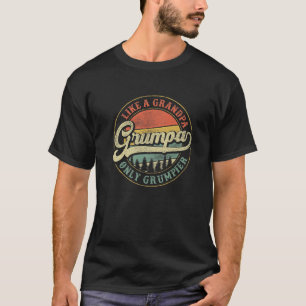 Mens Grumpa wie ein Großvater, nur Grumpier Retro T-Shirt