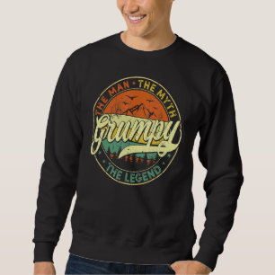Mens Grumpy Man Myth Legend Vatertag Männer Gra Sweatshirt