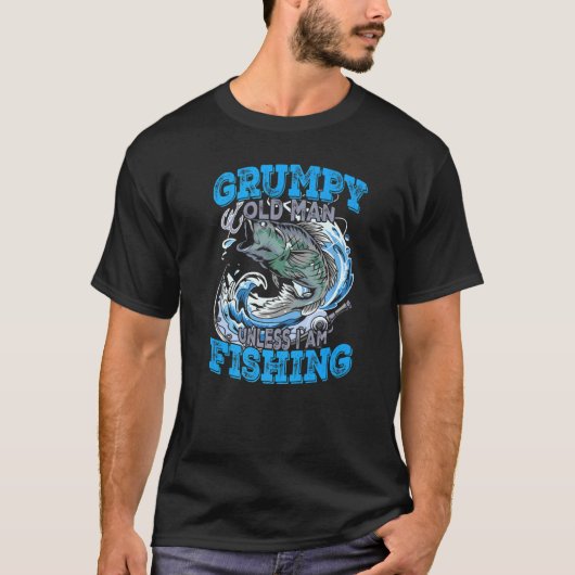 Mens Grumpy Old Man außer ich fische T-Shirt (Vorderseite)