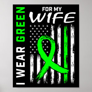 Mens Grüne Ehefrau Nierenerkrankung Zerebralparese Poster