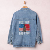 Mens Gsp Vater American Flag Deutscher Kurzhaar Jeansjacke (Hangar)