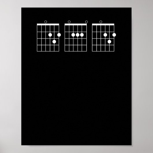 Mens Guitar Chord Shirt - Vater Poster (Vorne)