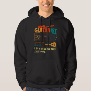 Mens Guitarist D a D Akkord wie ein normaler Vater Hoodie