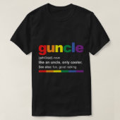Mens Guncle Definition Rainbow Funny Gift für Schw T-Shirt (Design vorne)