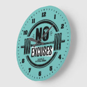 Men's Gym Fitness Room Personalized Wall Clock Große Wanduhr (Winkel)