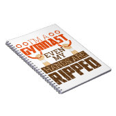 Mens Gymnastics Boy Gymnast Handgriff Ripped Rings Notizblock (Rechte Seite)