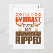 Mens Gymnastics Boy Gymnast Handgriff Ripped Rings Postkarte (Vorne/Hinten)