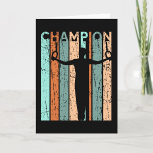 Mens Gymnastics Champion Retro Distressed Karte