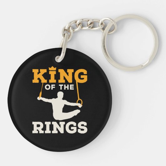 Mens Gymnastics King of the Rings Schlüsselanhänger (Rückseite)