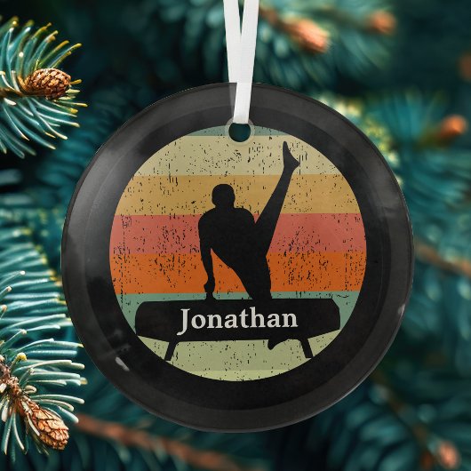 Mens Gymnastics Male Gymnastik Weihnachten Ornament Aus Glas