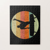 Mens Gymnastics Male on Pommel Horse Sunset Puzzle (Vertikal)