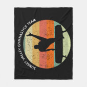 Mens Gymnastics Team Pommel Horse Sunset Custom Fleecedecke (Vorderseite)