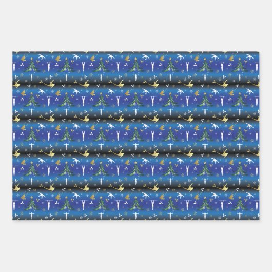 Mens Gymnastics Weihnachtsbaum Geschenkpapier Set (Vorderseite 2)