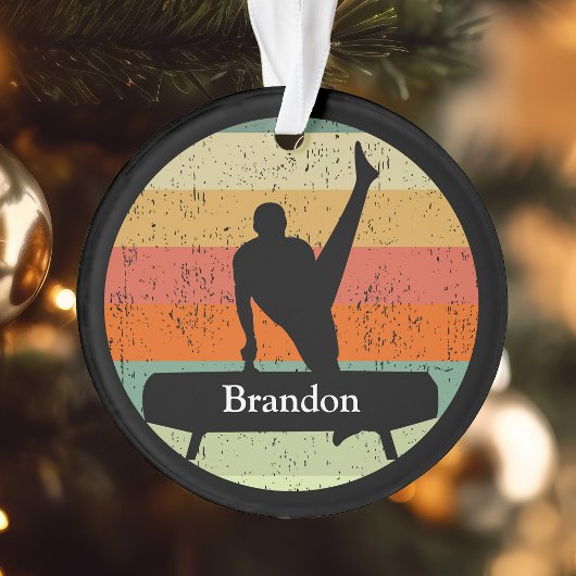Mens Gymnastik Gymnastik Sunset Custom Christmas Ornament
