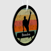 Mens Gymnastik Gymnastik Sunset Custom Christmas Ornament (Vorderseite)