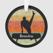 Mens Gymnastik Gymnastik Sunset Custom Christmas Ornament (Vorderseite)