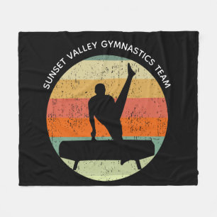 Mens Gymnastik Team Pommel Horst Sunset Custom Fleecedecke
