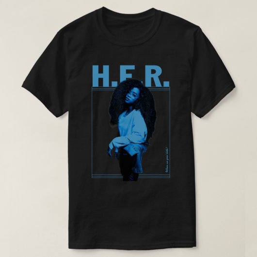 Mens H.E.R. Slide T-Shirt T - Shirt (Design vorne)