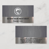 Mens Hair Bart Icon | Rabatttreue Visitenkarte (Vorne/Hinten)