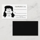 Mens Hair Salon Barber Mullet Ernennung Visitenkarte (Vorne/Hinten)