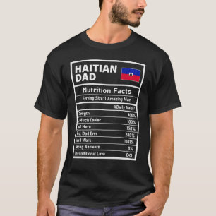 Mens Haitianischer Vater Ernährung Fakten Vatertag T-Shirt