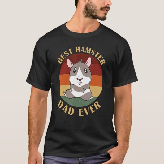 Mens Hamster Dad Pet Owner Cute Animal Father Hams T-Shirt (Vorderseite)