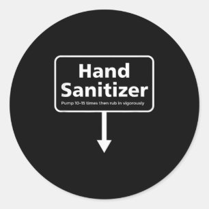 Mens Hand Sanitizer - Funny Adult Humor Weihnachte Runder Aufkleber
