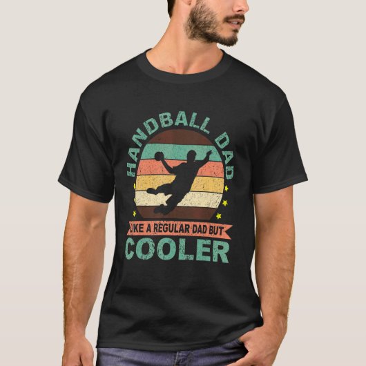 Mens Handball Vater Jump Shot Ball Throwing Techni T-Shirt (Vorderseite)