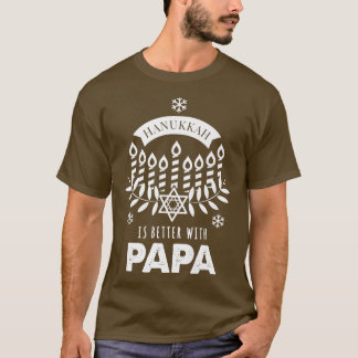 Mens Hanukkah ist besser mit Papa Matching Family T-Shirt