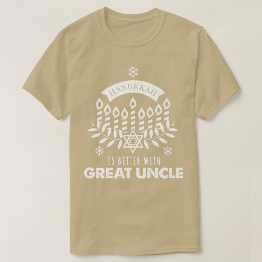 Mens Hanukkah ist besser, wenn der Große Onkel pas T-Shirt (Design vorne)