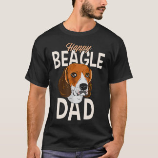 Mens Happy Beagle Vater T-Shirt