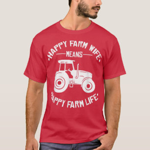 Mens Happy Farm Life Funny Traktor Bauer T-Shirt