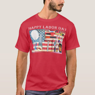 Mens Happy Labour Day Cool American Flag Tool Bo G T-Shirt